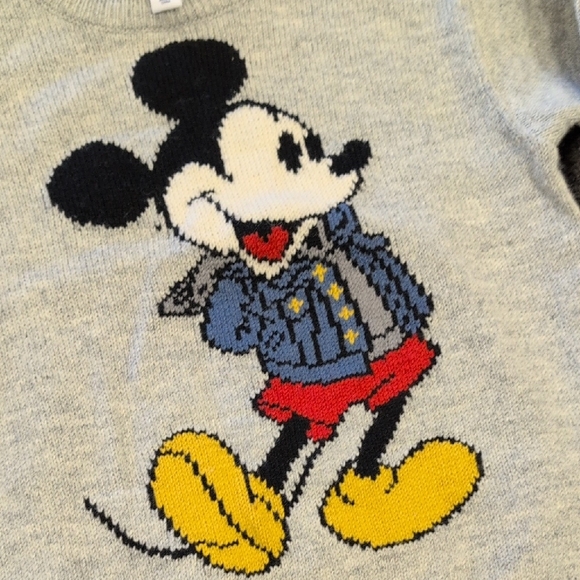 Disney Gray Sweater with Mickey Mouse in Yellow and Red - Picture 3 of 5